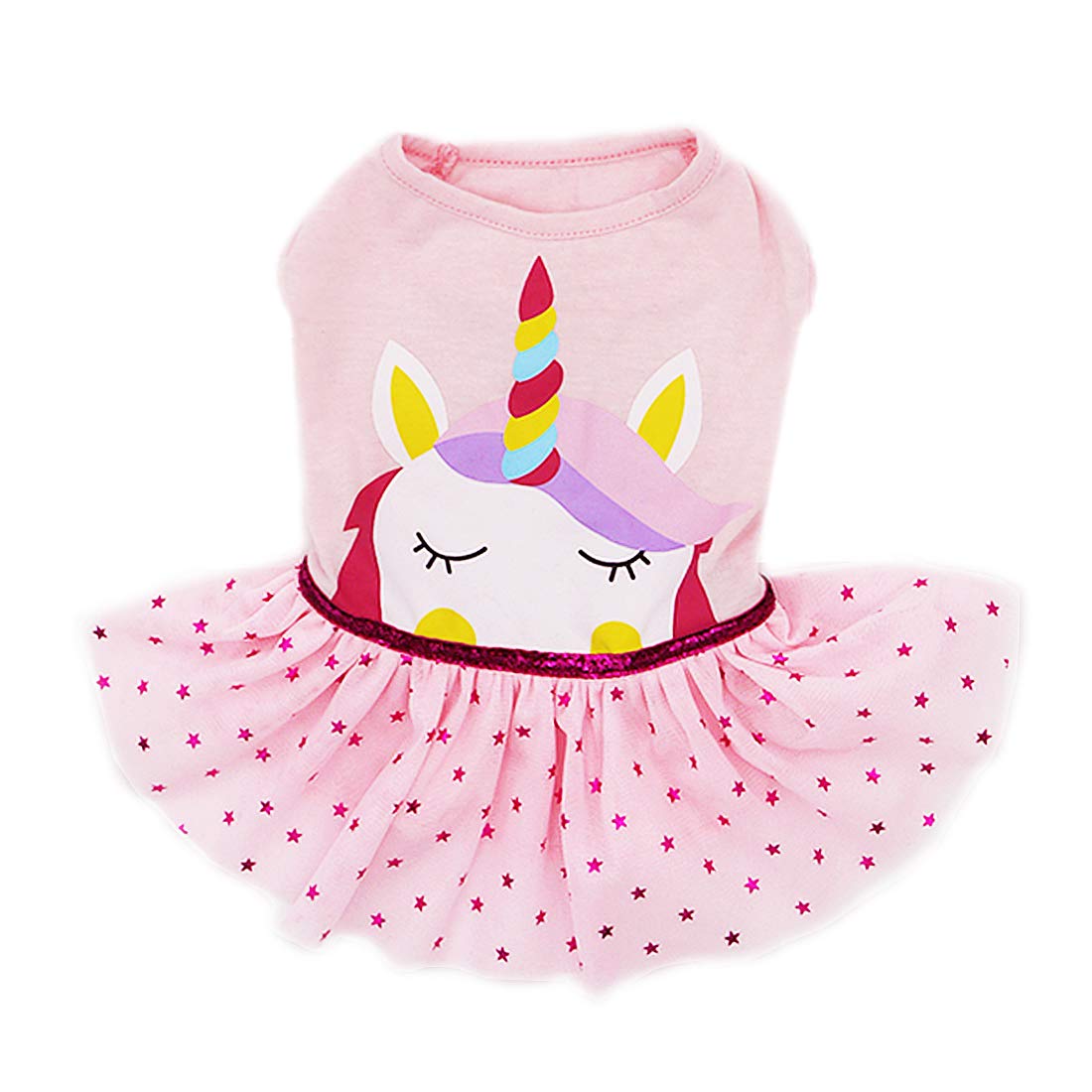 Kyeese Dog Dresses Unicorn Pink For Small Dogs Shirt Dog Party Birthday Dress Formal Dress