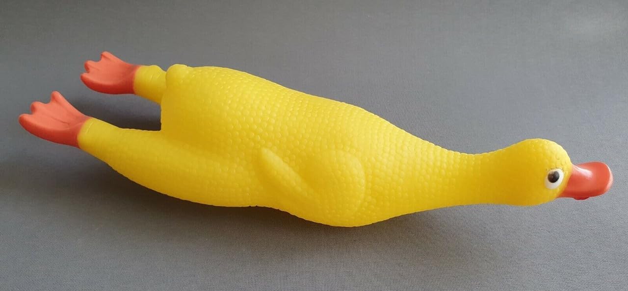 KittuPet Dog Squeak Latex Dog Toy Yellow Duck Interactive Play for Small Medium Breeds, Pack of 1 (Yellow Duck)
