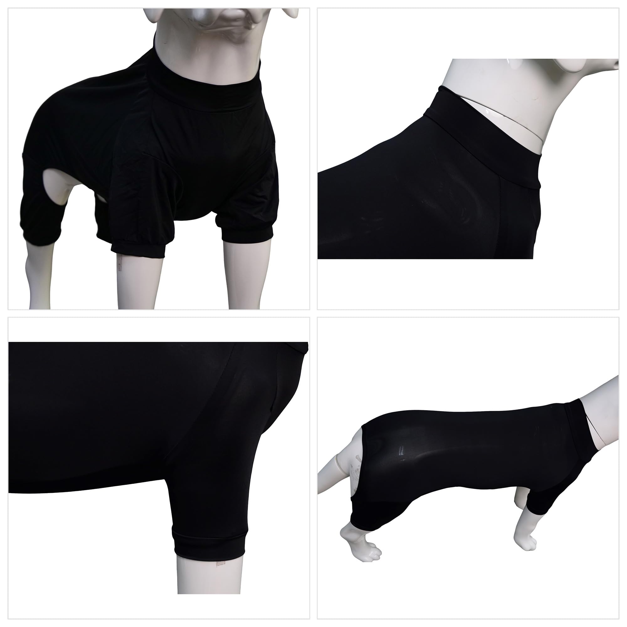 Lovelonglong Dog Jumpsuit With Uv Protection And Quick-Dry Fabric For Spring Summer Pet Pajamas Black Xs