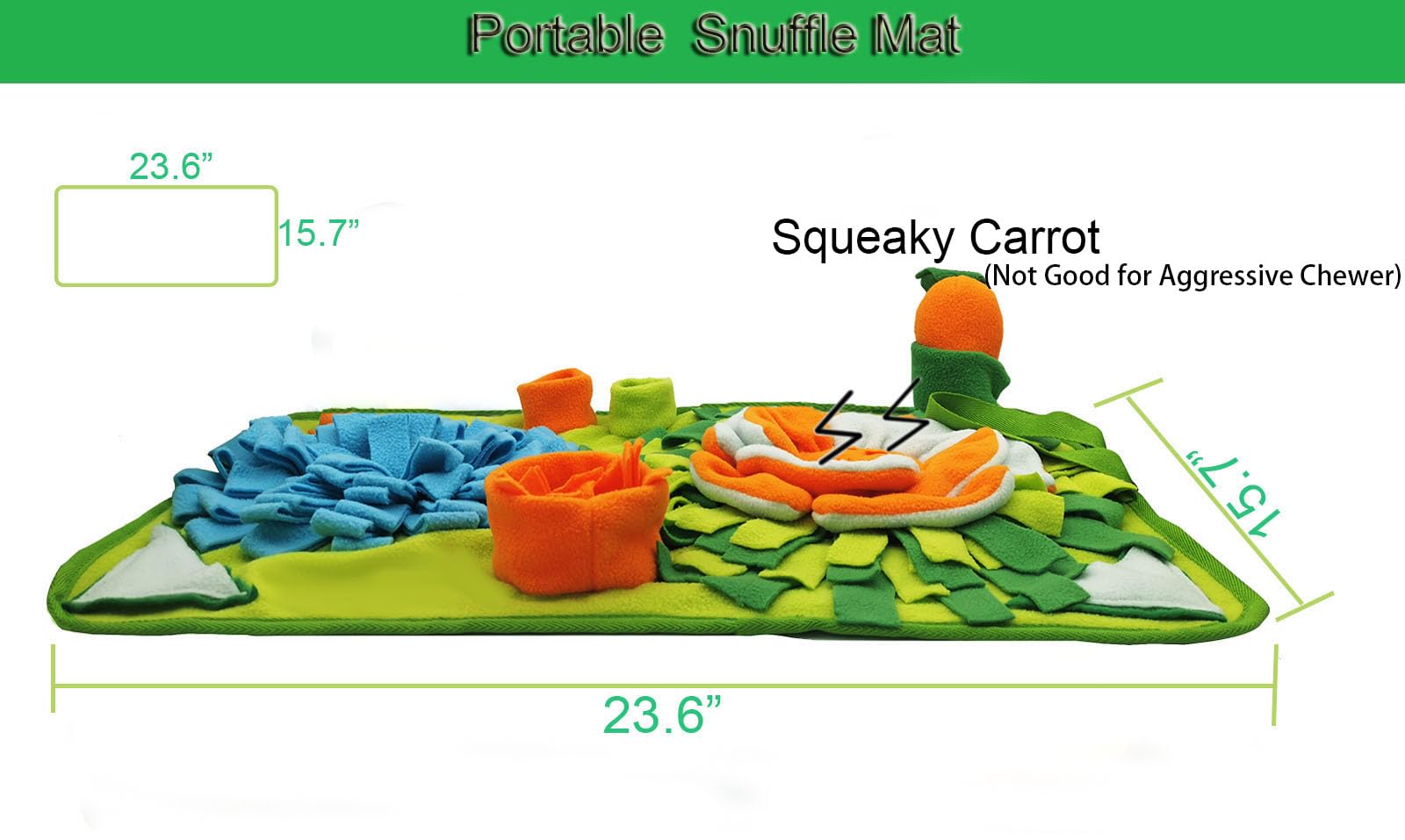 Dogs Snuffle Mat Pet Feeding Mats Puppy Sniffing Pad,Cat Doggies Interactive Puzzle Toys For Multiple Breeds Encourages Natural