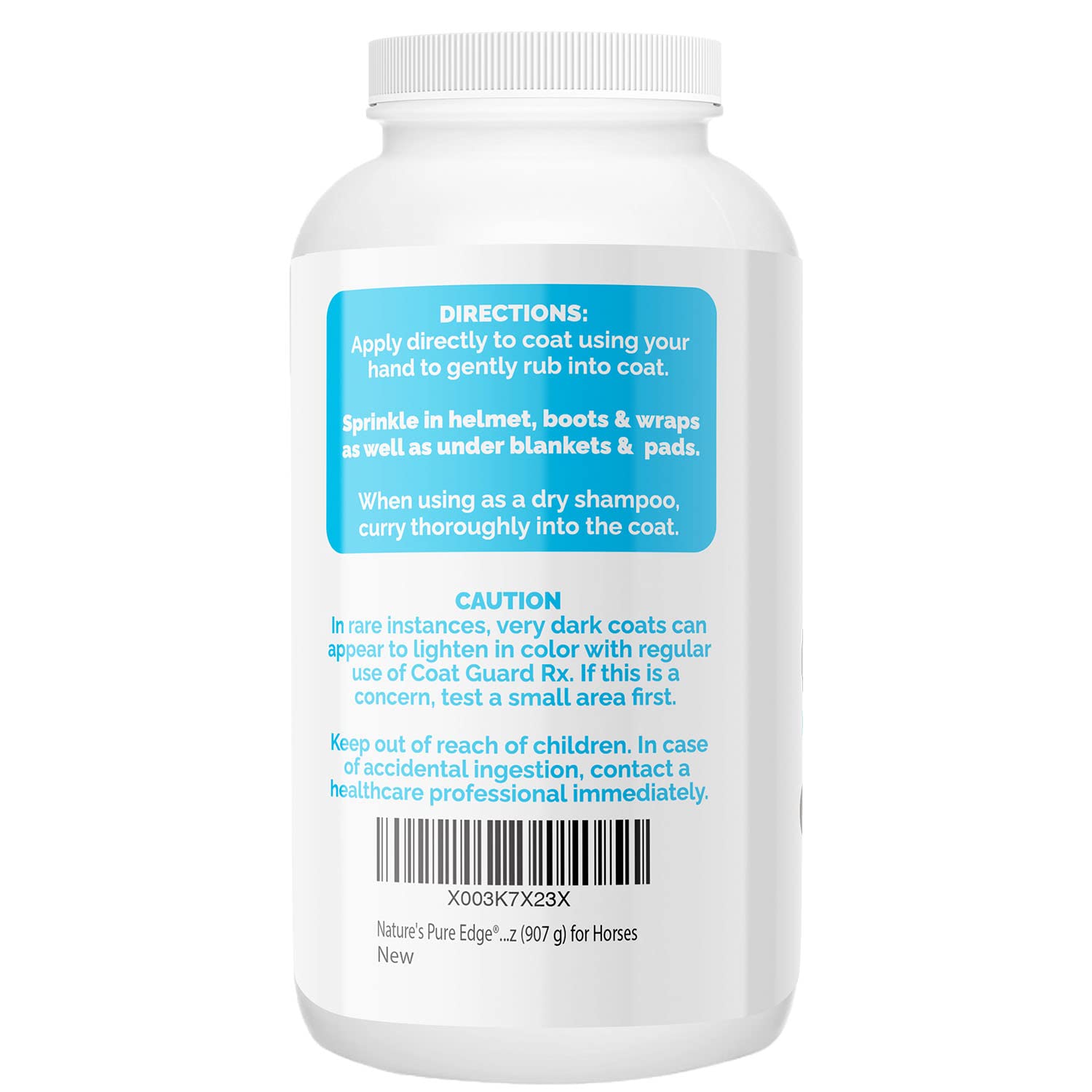 Extra Large. 2 Lbs. Coat Guard Rx Daily Preventative Powder For Horses - Coat And Skin Treatment & Dry Shampoo For Horses.
