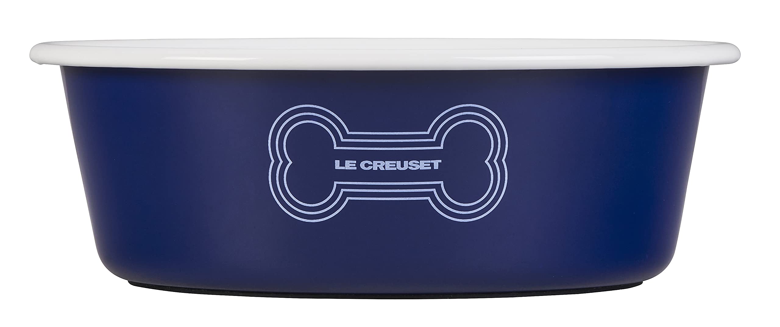Le Creuset Enamel on Steel Large Dog Bowl, 6 Cups, Dark Blue