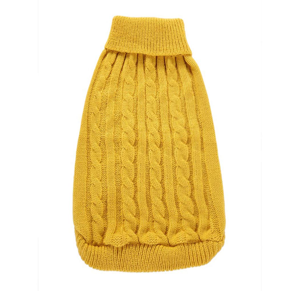 Small Dog Sweater, Warm Pet Sweater, Cute Knitted Classic Dog Sweaters For Small Dogs Girls Boys, Cat Sweater Dog Sweatshirt Clothes Coat Apparel For Small Dog Puppy Kitten Cat (X-Small, Yellow)