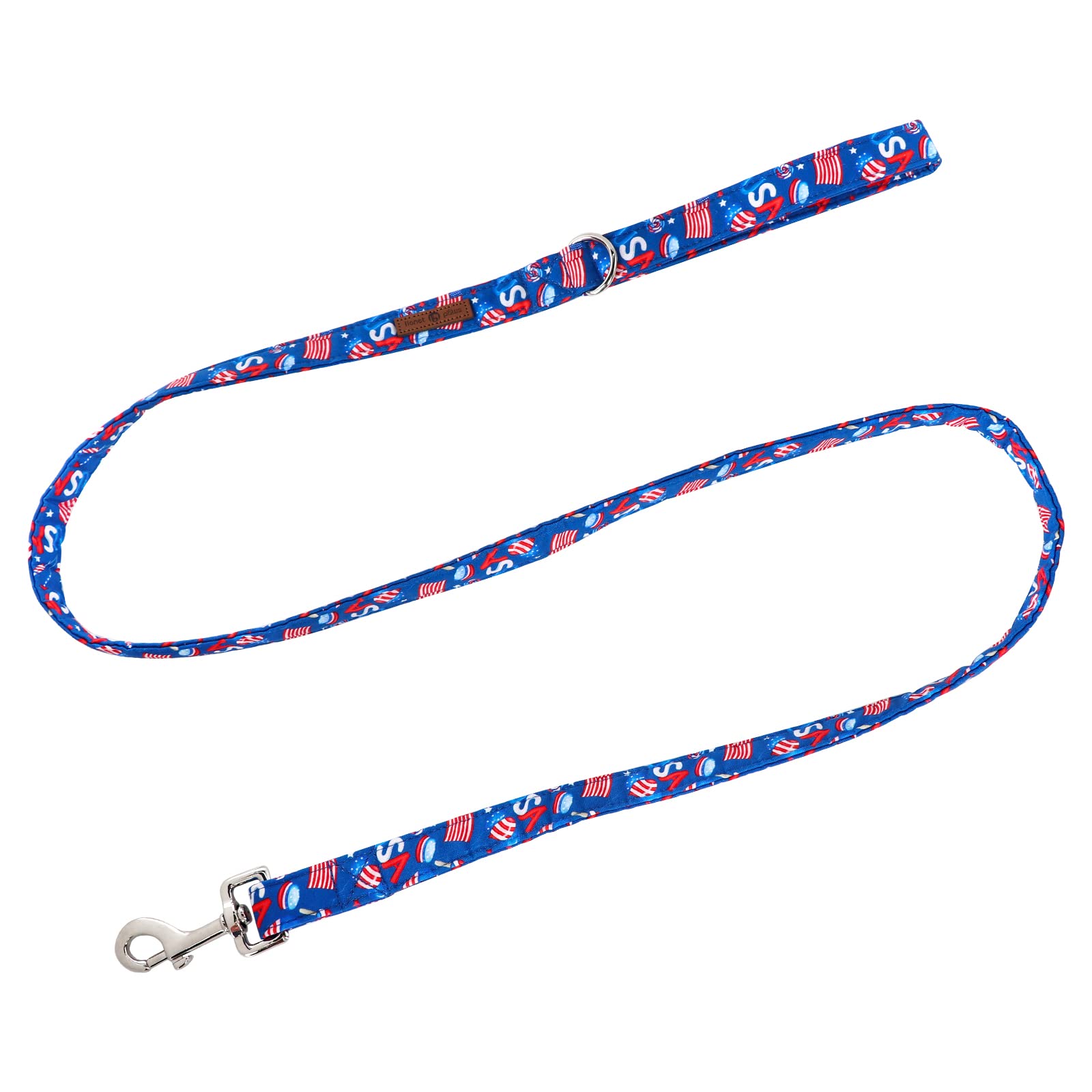 Lionet Paws Patriotic 4Th Of July American Flag Dog Leash Matching Dogs Collar For Small Medium Dog