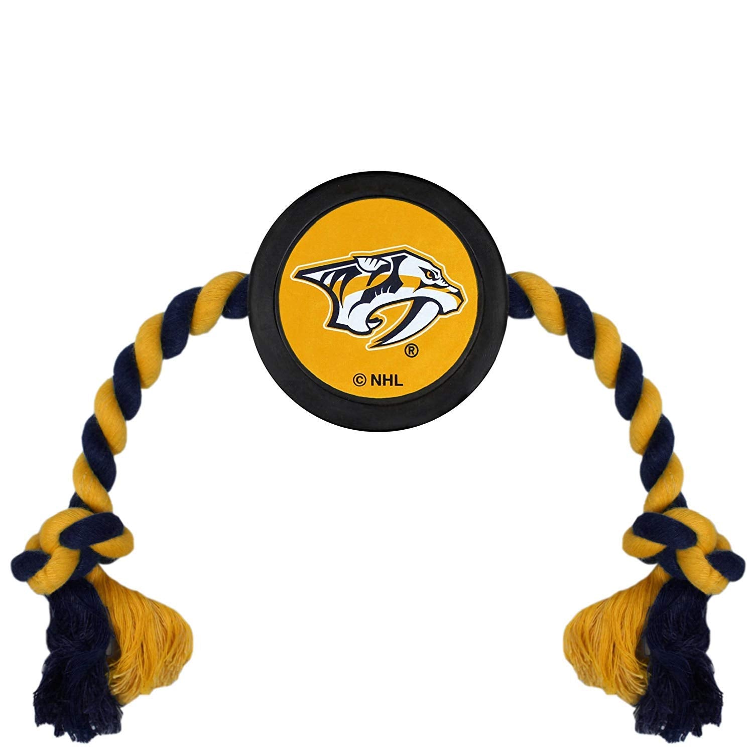 Pets First NHL Nashville Predators Puck Toy for Dogs & Cats. Play Hockey with Your Pet with This Licensed Dog Tough Toy Reward!