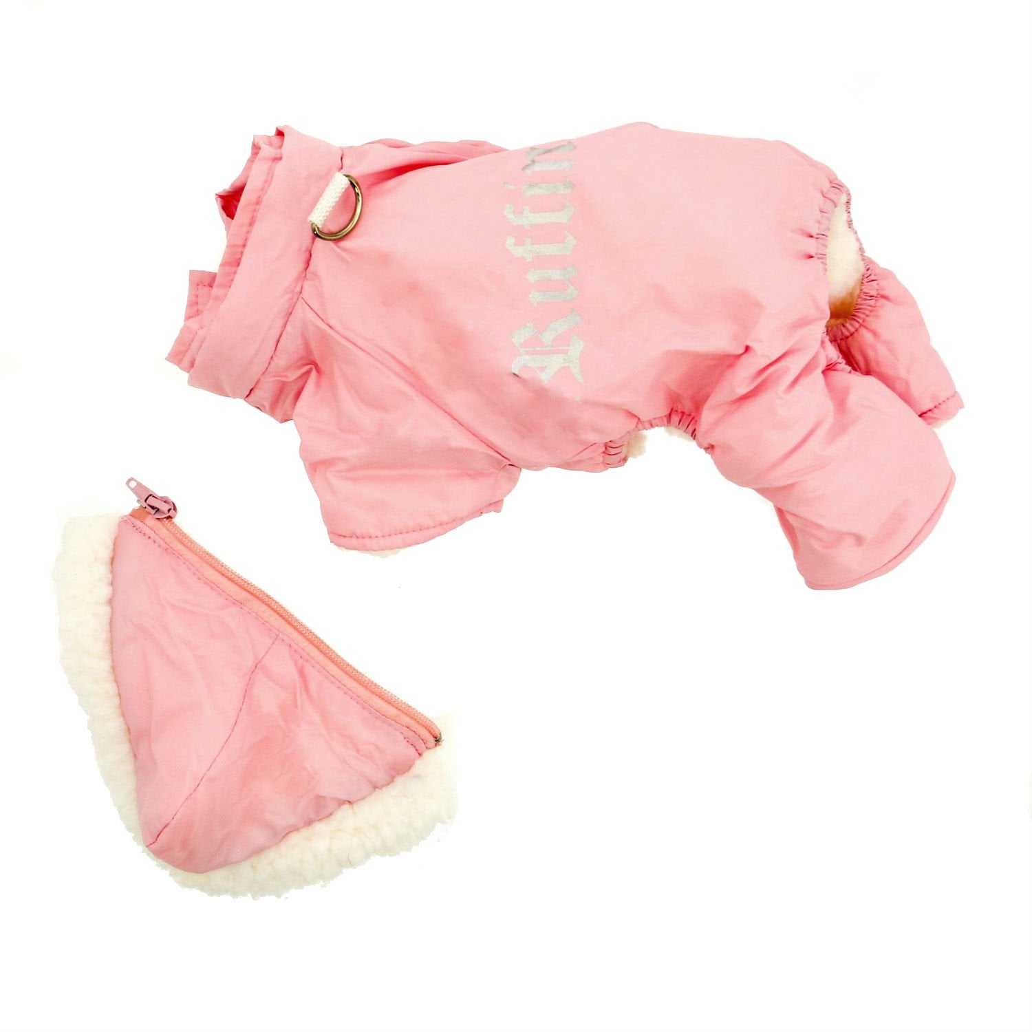 Dog Coat - 'Ruffin' It' Snowsuit - Pink - Small (S)