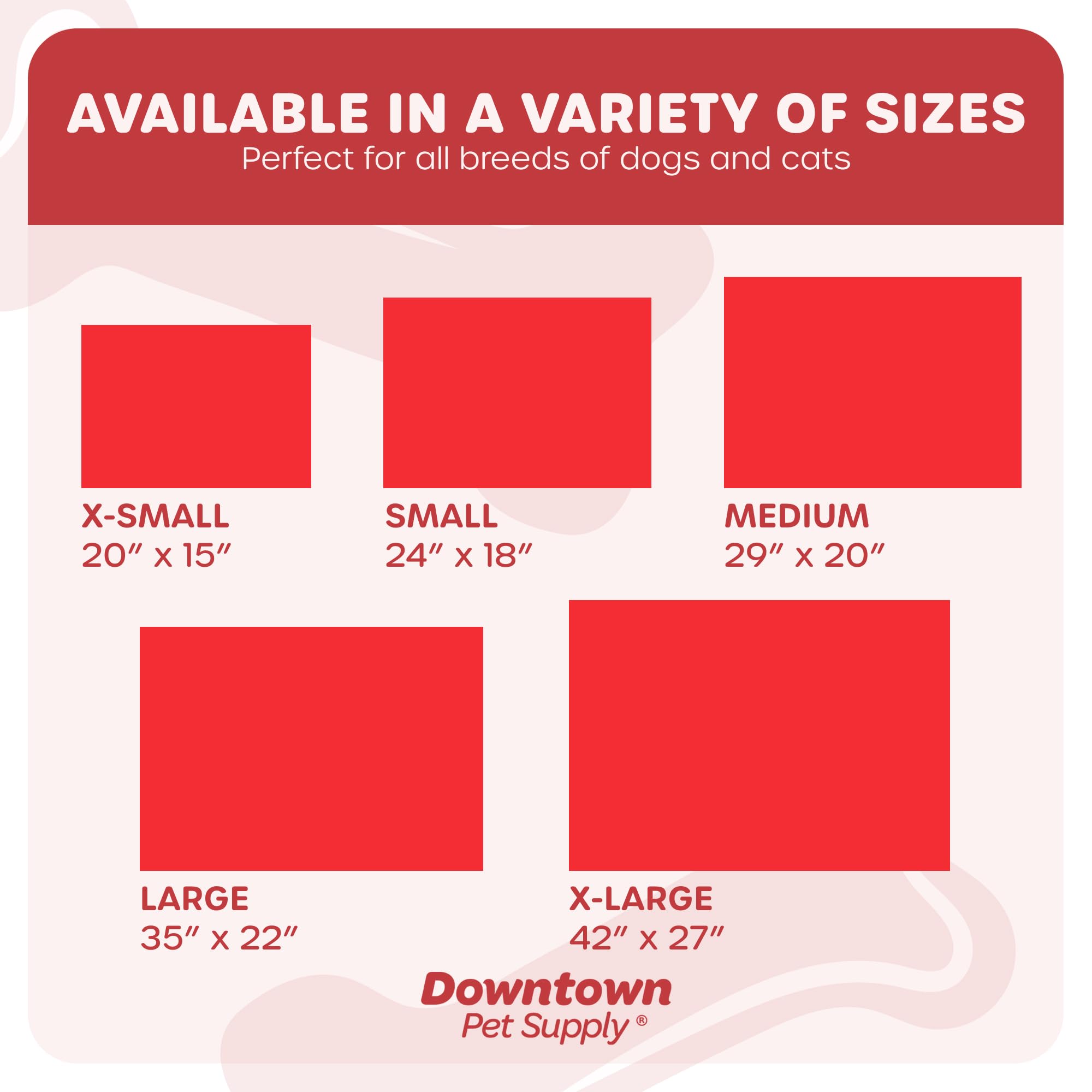 Downtown Pet Supply - Comfort Dog Crate Mat - Soft Fleece Nap Mat - Easy Maintenance, Machine Washable - Red - 24 In X 18 In - Small Dog & Cat Bed