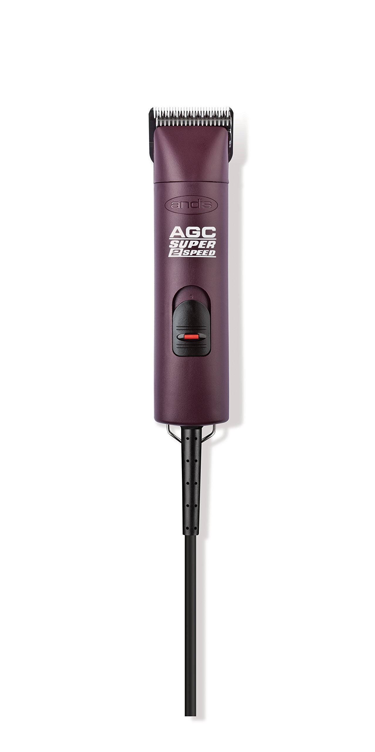 Andis 22685 Professional Ultraedge Super 2-Speed Detachable Blade Clipper – Rotary Motor With Shatter-Proof Housing, Runs Calm & Silent, 14-Inch Cord - For All Coats & Breeds - 120 Volts, Burgundy