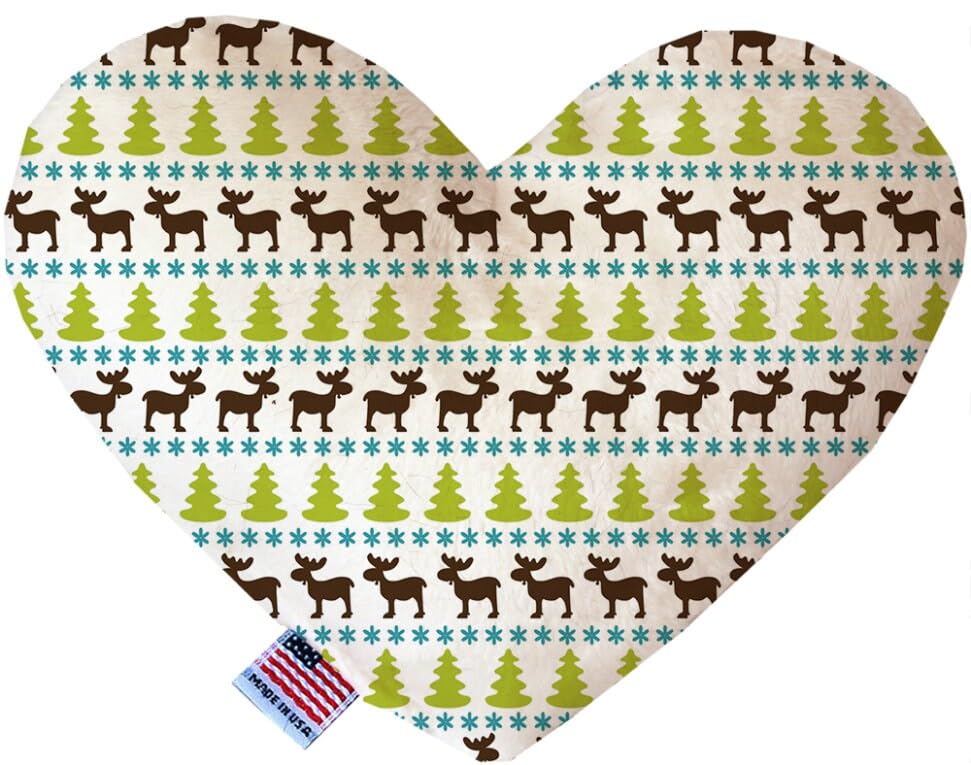 Christmas Pet and Dog Plush Heart or Bone Toy, "Classy Christmas Group" (Available in different sizes and 6 different patterns!) ClassyChristmasTrees 8" Plush Heart