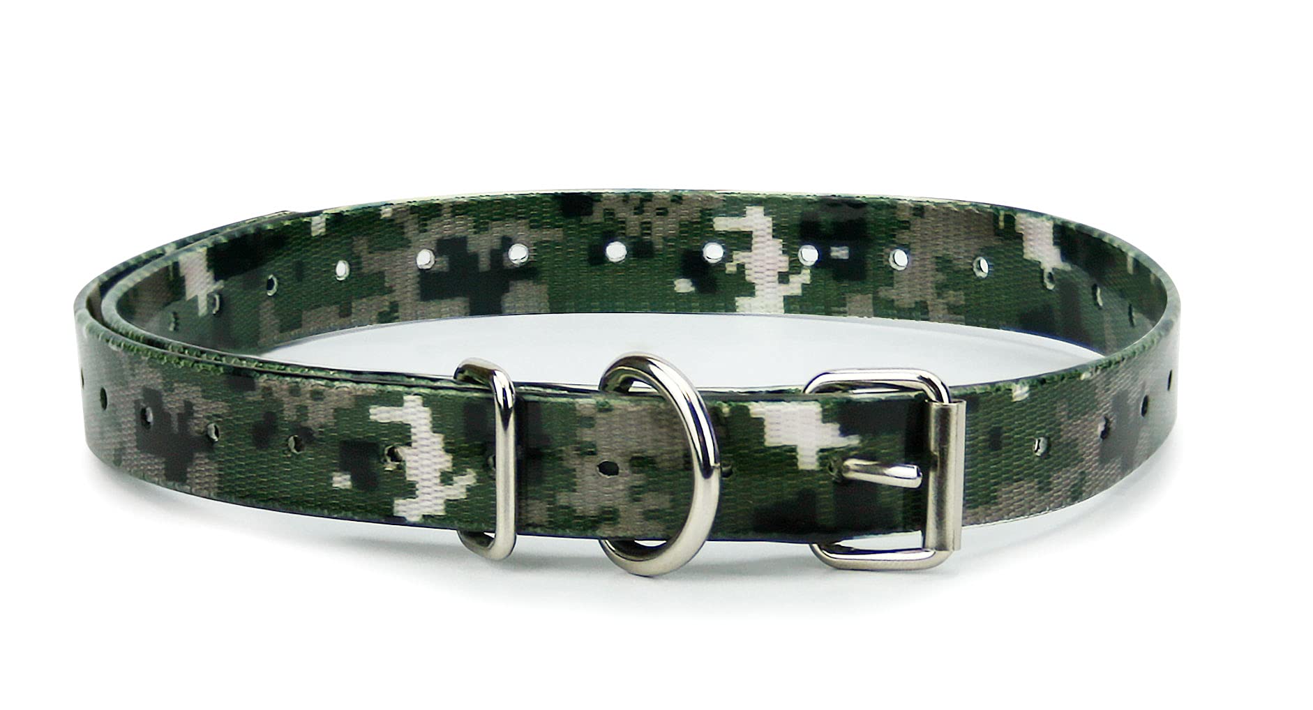 Camo 3/4'' Heavy Duty Tpu Coated Nylon Replacement Dog Collar Strap With Metal Buckle For Shock, Bark And Electric + Containment