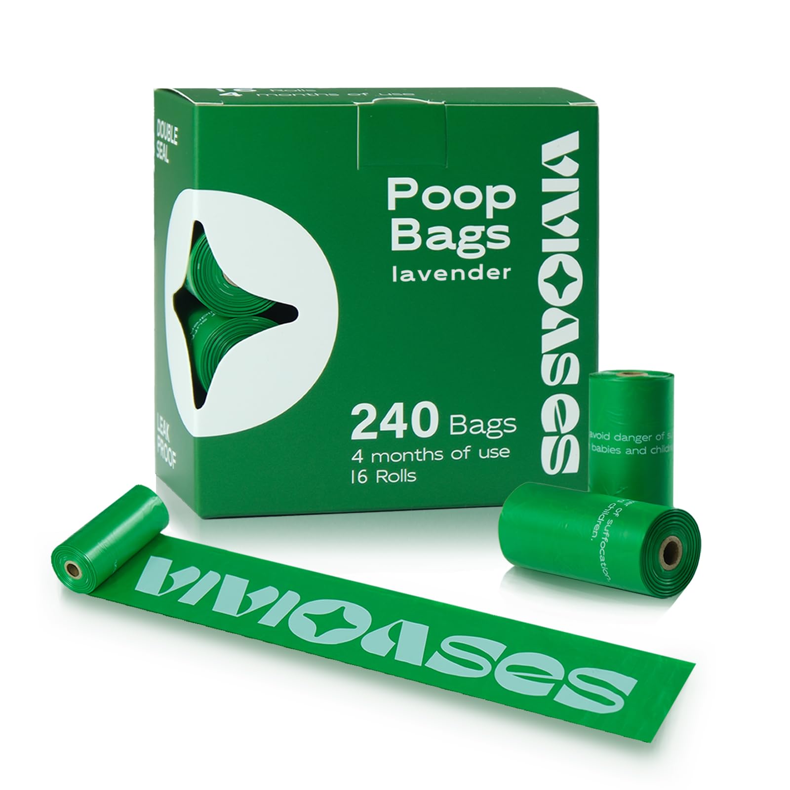 240 Count Dog Poop Bags Rolls, 9'' X 13'' Dog Bags For Poop, 100% Leak Proof And Strong Sturdy Doggie Poop Bags, Pet Waste Bags,