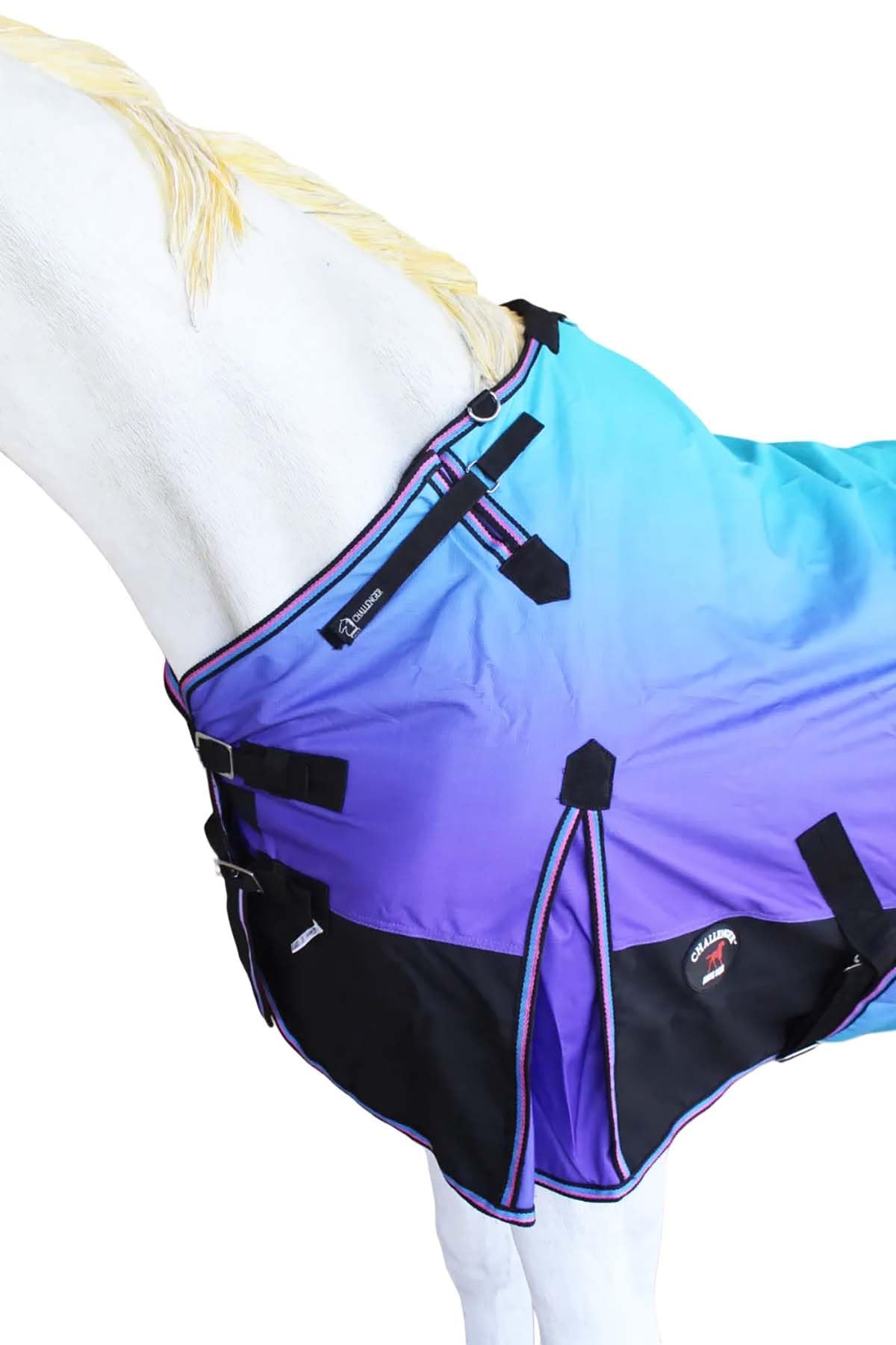 Challenger 80' 1200D Turnout Medium-Weight Fleece Lined Bellyband Horse Winter Sheet 394Lg