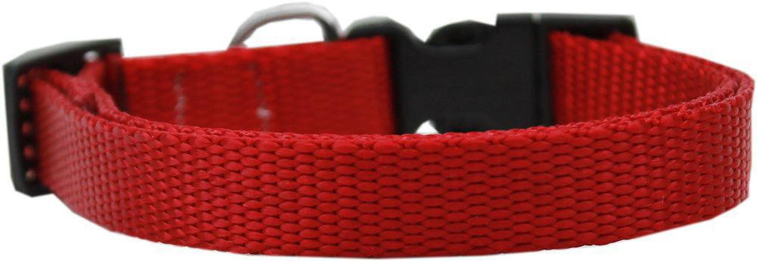 Pet Dog & Cat Nylon Collar Plain - MD Collar - Red