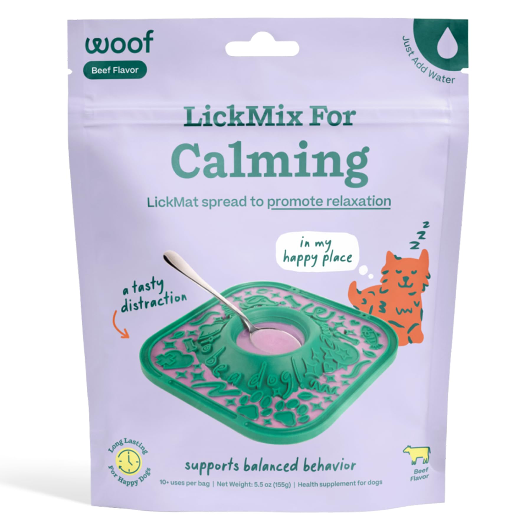 WOOF LickMixes - Dog Lick Mat Spread and Meal Topper - Delicious and Lower Calorie - Made with Wholesome Ingredients - Perfect f