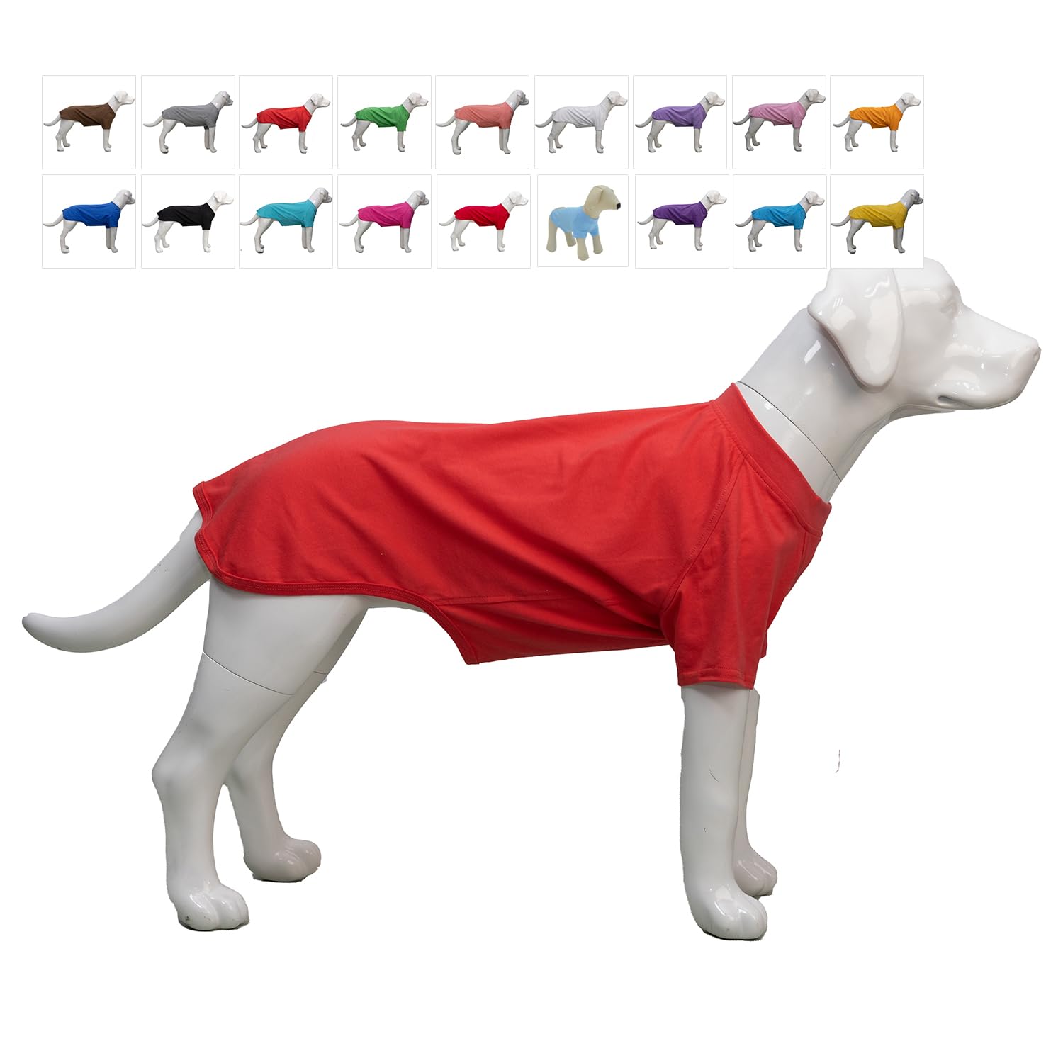 Lovelonglong 2019 Pet Clothing Dog Costumes Basic Blank T-Shirt Tee Shirts for Medium Large Dogs Lobster Pink XXXL