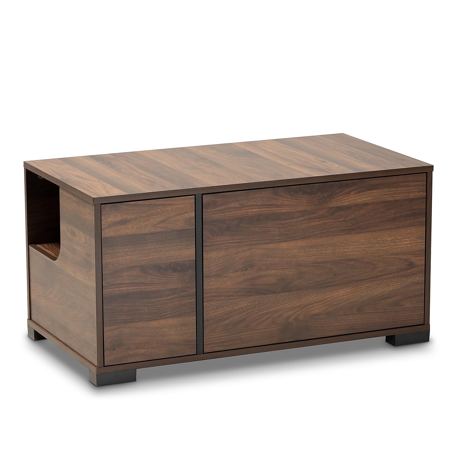 Baxton Studio Connor Cat Litter Box Cover House, Brown (166-10744-HiT)