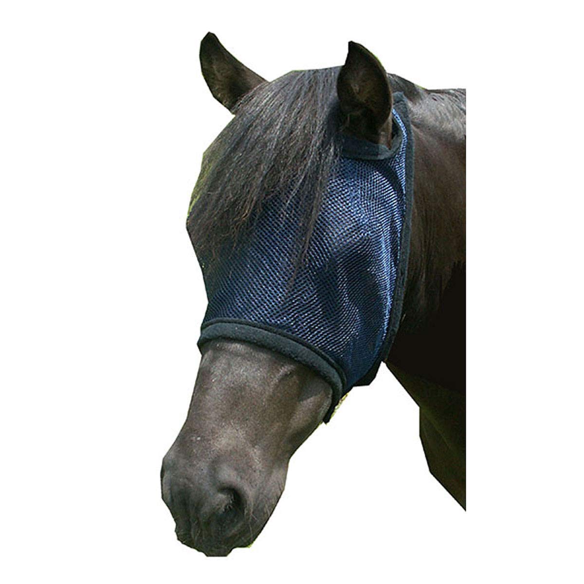 Intrepid International Miniature Horse Fly Mask, Navy Fly Masks for Horses, Lightweight & Breathable with Sun Protection, See Th