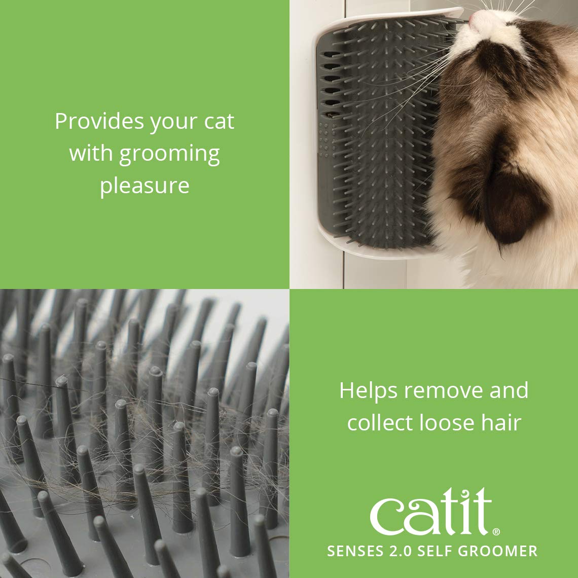 Catit Senses 2.0 Self Grooming Cat Brush And Interactive Cat Toy