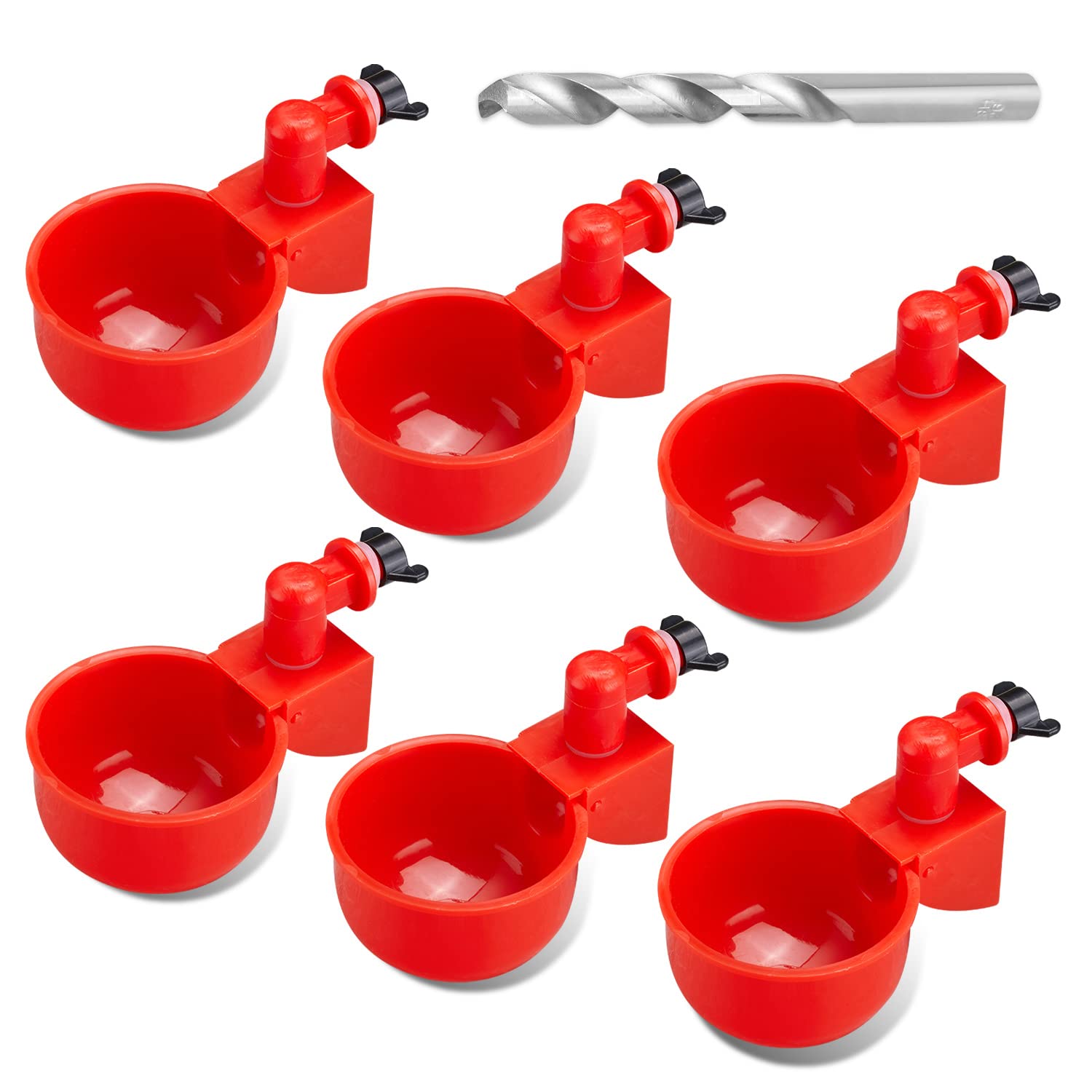 Sykria Chicken Water Cups, Automatic Chicken Waterer Kit For Poultry, 38 Inch Thread Filling Waterer Poultry Drinking Bowl For C