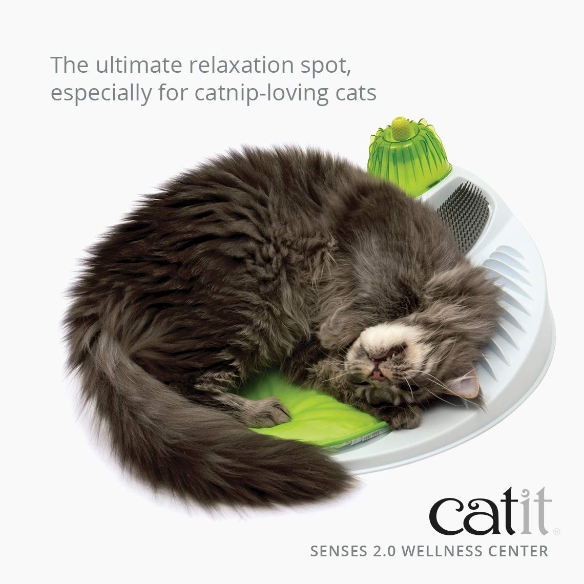 Catit Senses 2.0 Wellness Center Cat Toy - Interactive Multi-Purpose Relaxation Spot With Catnip Included
