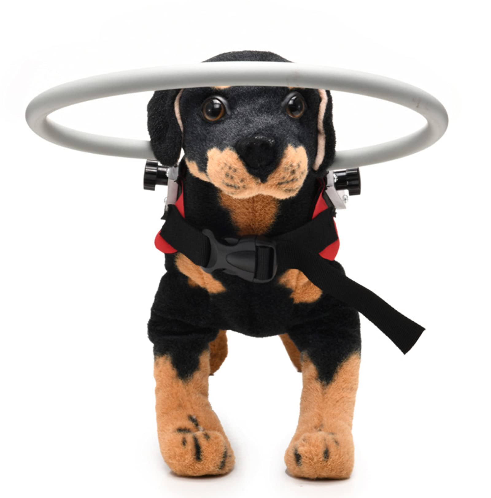 Gabefish Ring Harness For Blind Dog, Lightweight Blind Ring For Pets, Blind Dog Bumper, Bump Guard For Blind Dogs Red Small