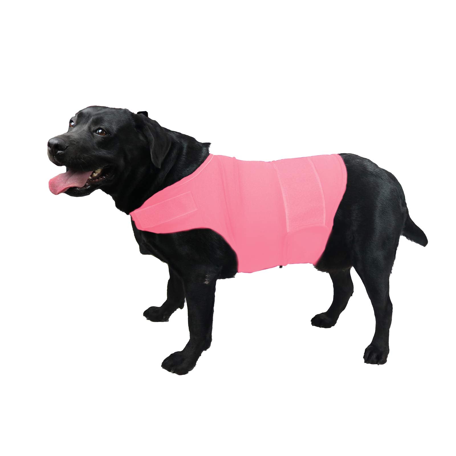 Kittystar Breathable Dog Shirt For Thunderstorm, Dog Anxiety Vest Jacket Warp,Puppy Calming Coat Anxiety Relief (Xl,Pink)