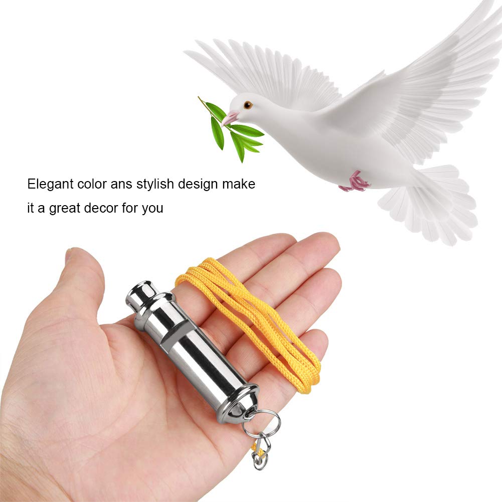 Stainless Steel Ultrasonic Pigeon Whistle With Lanyard Dog Training Whistle Pet Behavior Training Tool For Bird Pigeon Parrot