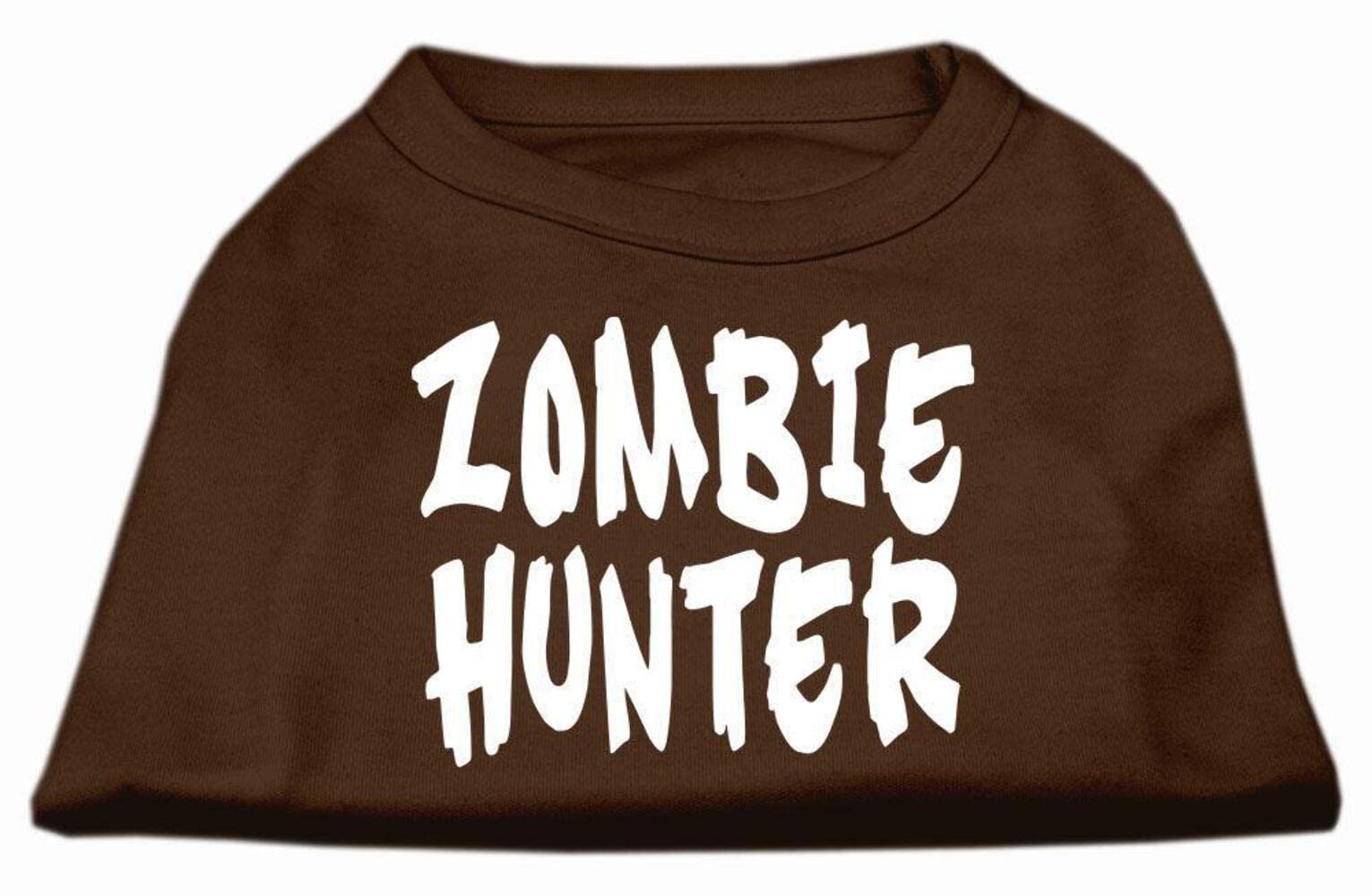 Mirage Pet Products 20-Inch Zombie Hunter Screen Print Shirt for Pets, 3X-Large, Brown