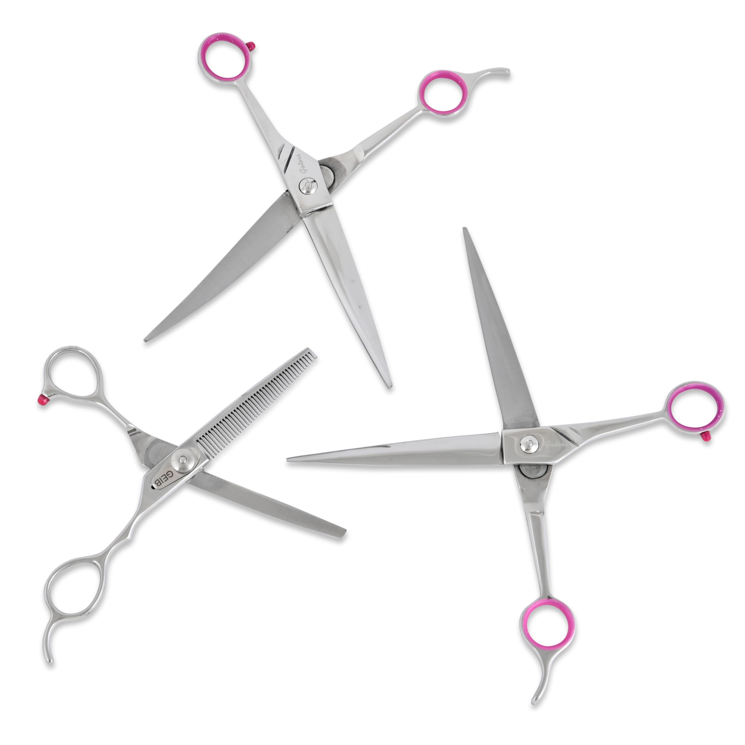 Geib Gator Shear Stainless Steel Pet Grooming Kit, 3-Pack