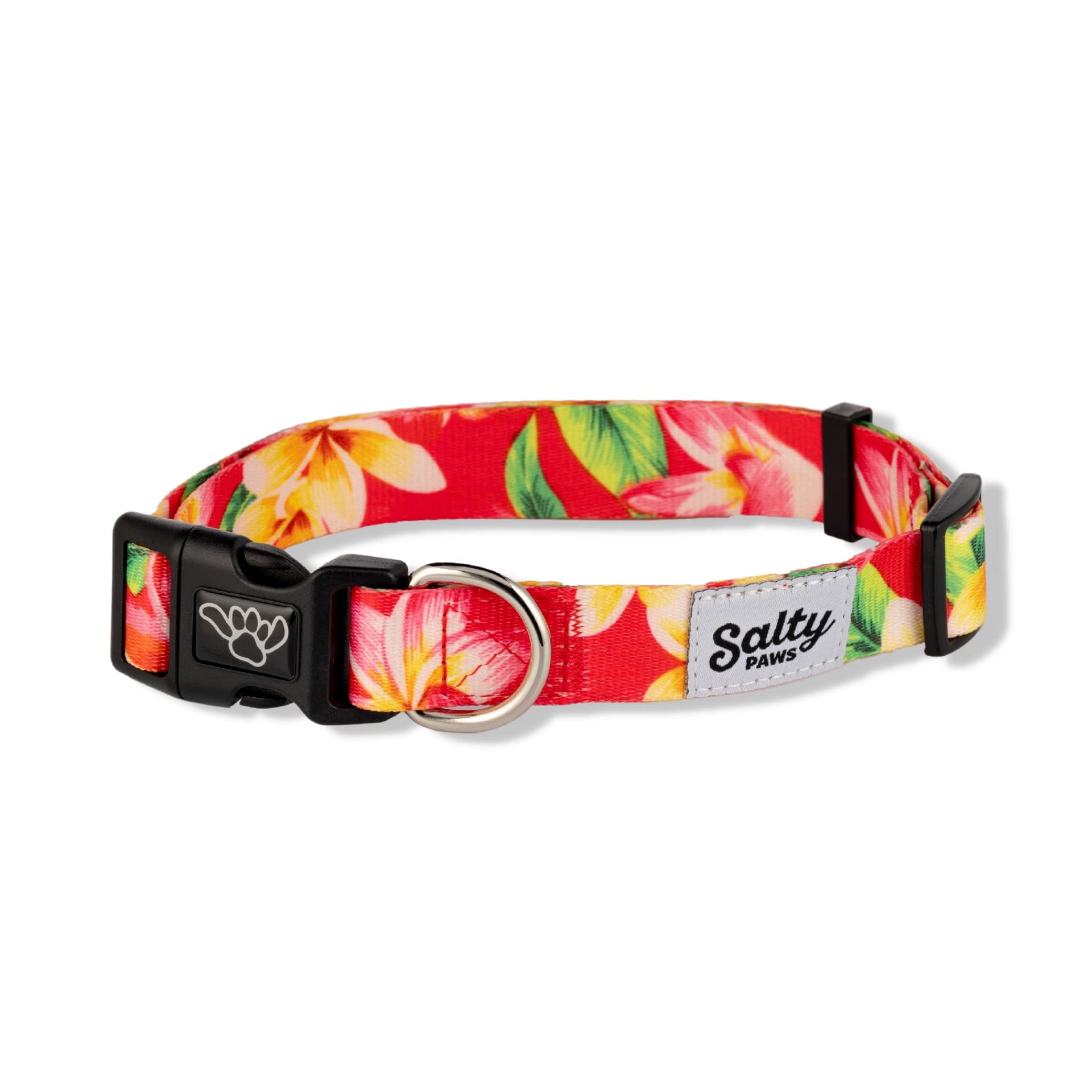Salty Paws Surfing Dog Collar | Designs For Beach Dogs, Floral, Fishing, Surfing, Hawaiian, Pink Floral M