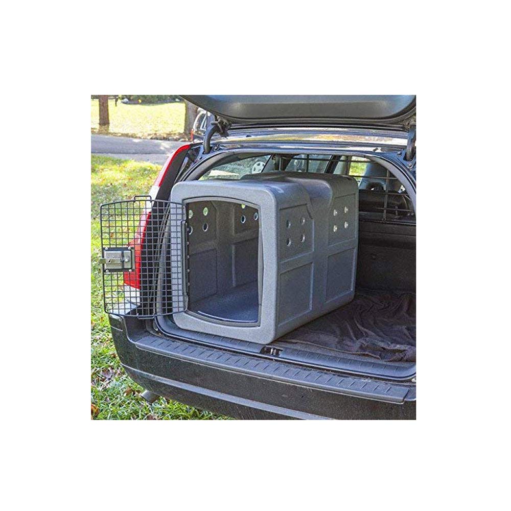 Dakota283 G3 Portable And High Security Polyethylene Framed Door Dog Kennel With Keyed Paddle Latching Door, Medium, Dark Granit