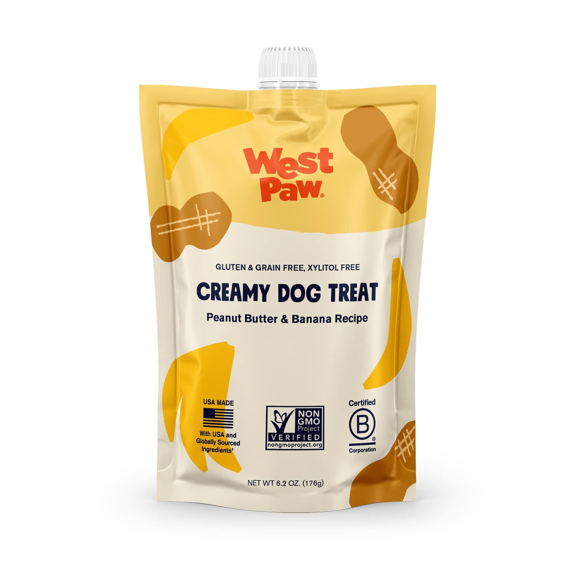 WEST PAW Creamy Treats Peanut Butter & Banana 6.2 Oz