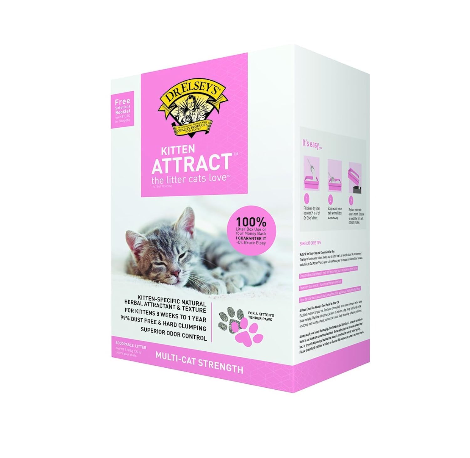 Dr. Elsey'S Precious Cat Kitten Attract Kitten Training Litter, Kitten Attract Litter 20Lb Bo, 20 Lb