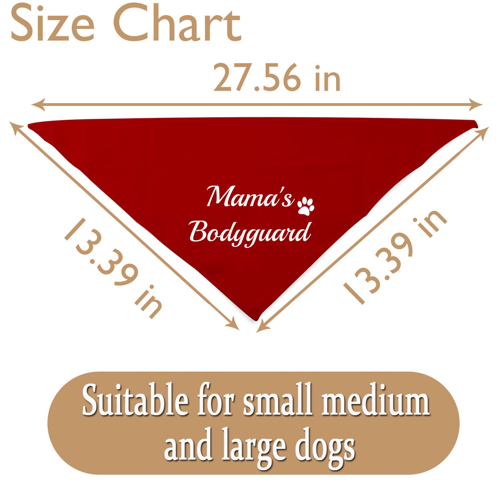 Jxgzso 1 Piece Security Dog Bandana Mama'S Bodyguard Dog Bandana Security Scarf Over The Collar Dog Bandana (Mamas Bodyguard D)
