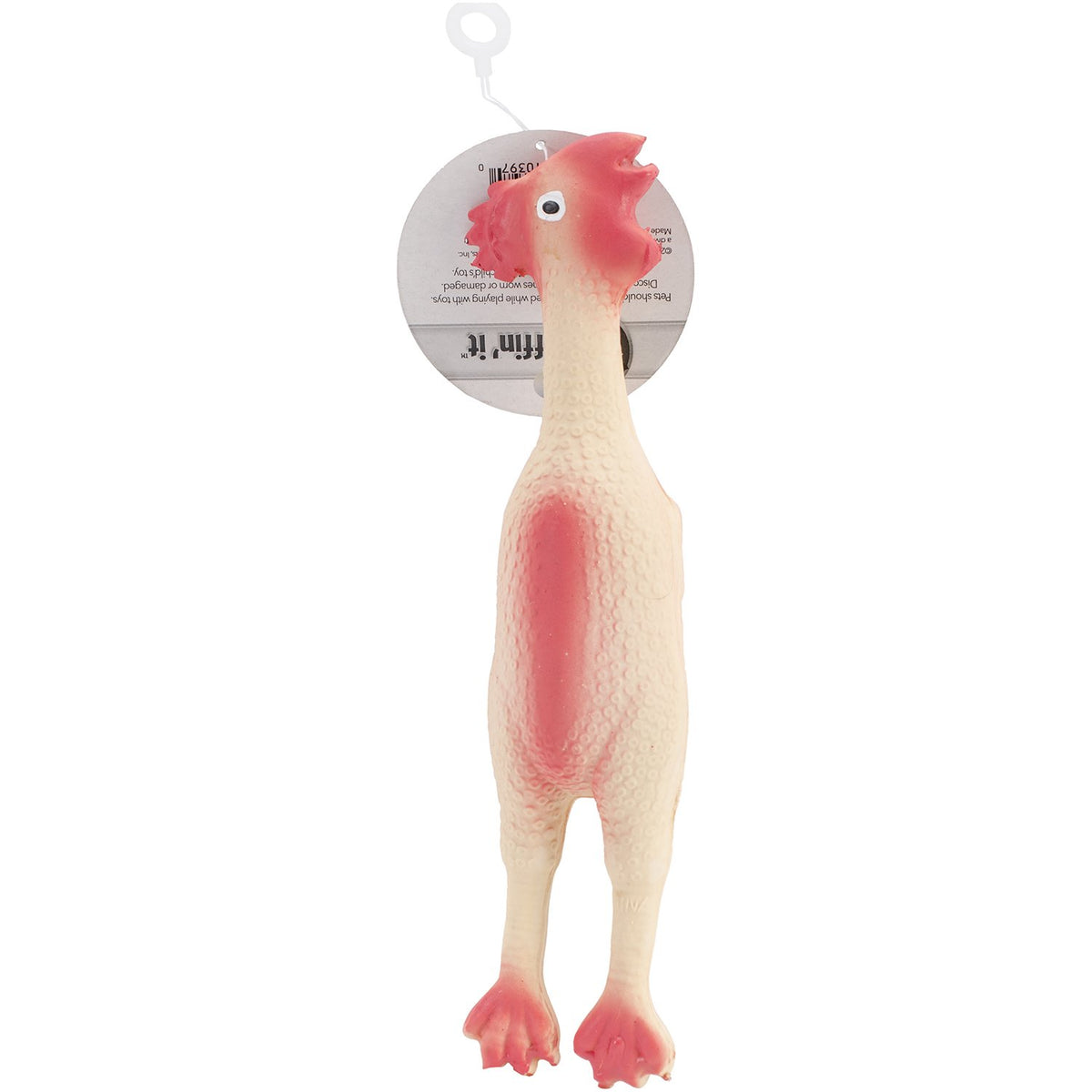 Ruffin' It Rubber Chicken Pet Toy, Small
