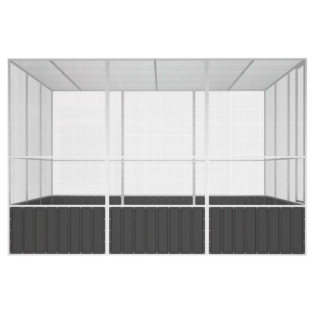 vidaXL Bird Cage Anthracite 119.1x127.8x83.3 Galvanized Steel