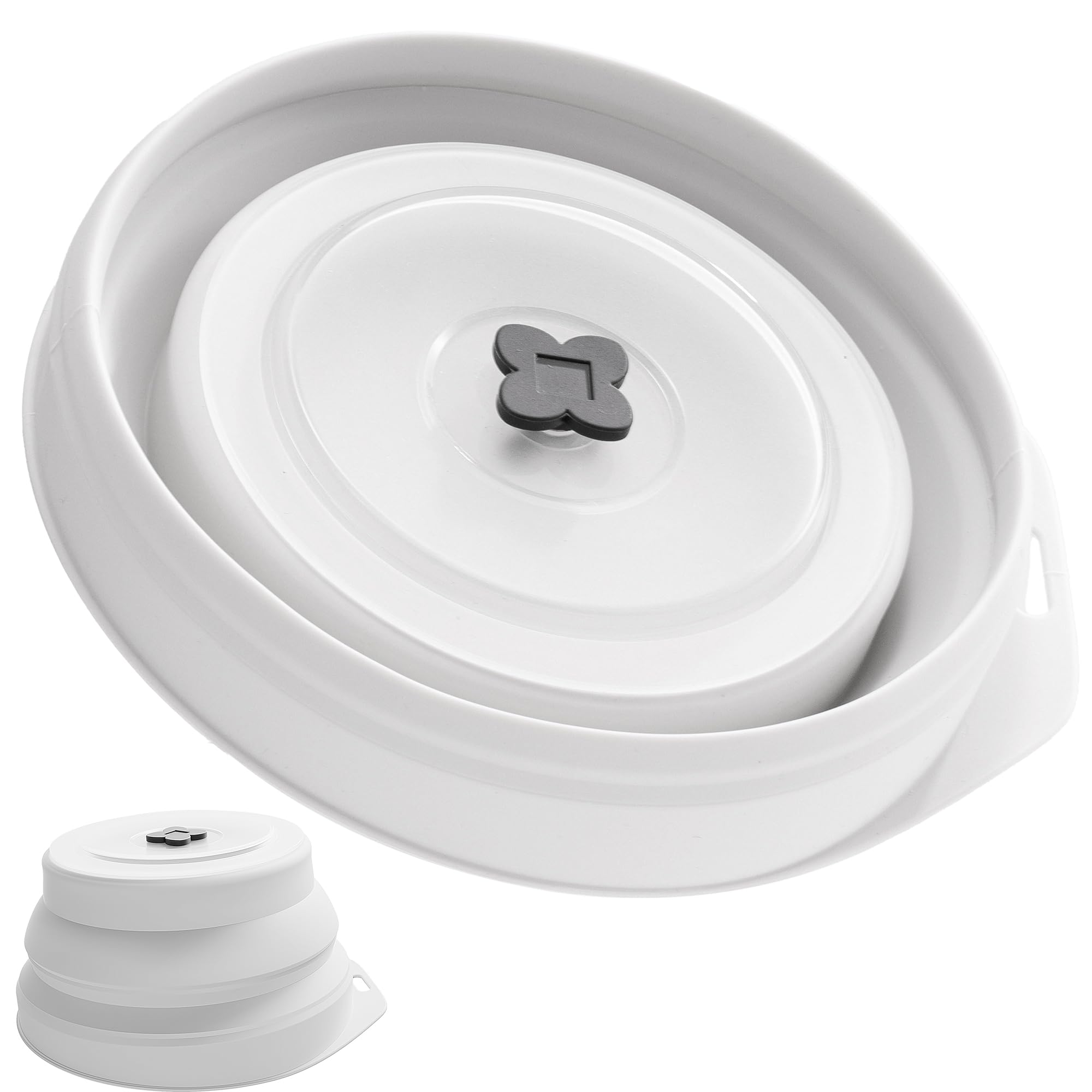 Li&Zhao Collapsible Dog Bowls - Silicone Travel Dog Bowl With Cover Lids Portable Expandable Pet Bowls Portable Water Bow For Ca