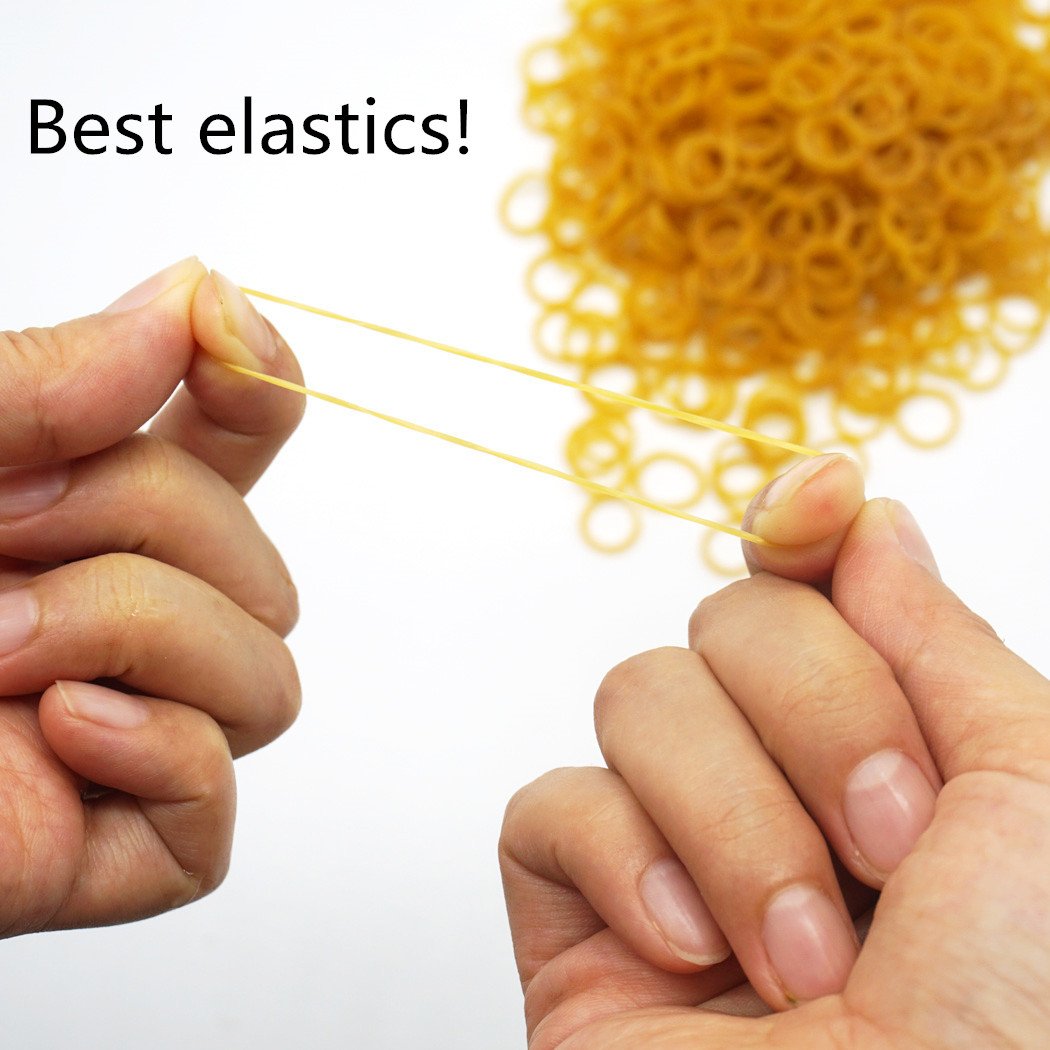 Hixixi 500 Pcs 3/8' 9.5Mm Elastics Rubber Band For Diy Puppy Cat Dog Hair Bows Grooming Top Knots, Braids, And Dreadlocks