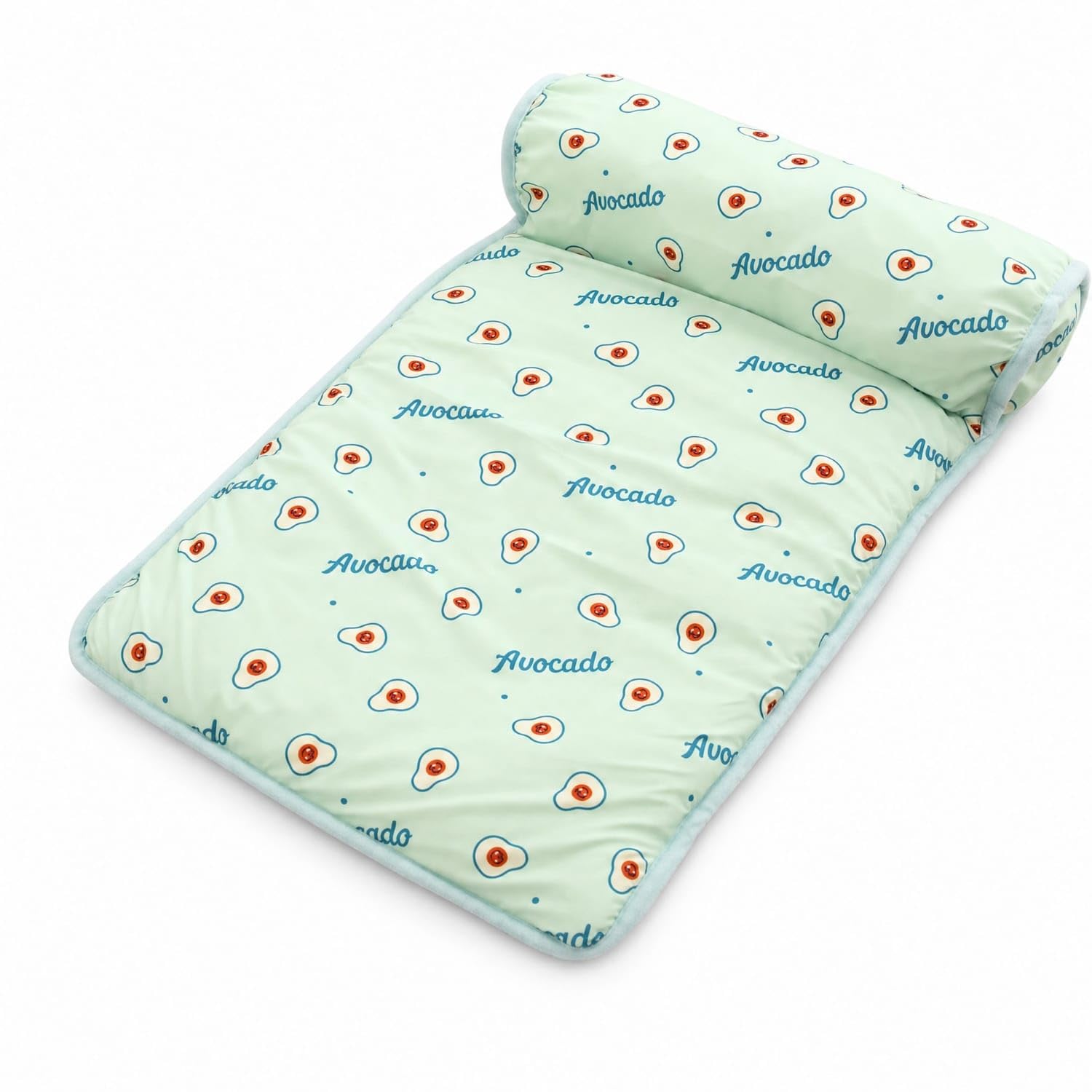 STYLEHEAVEN Padded Pet Cooling Mat with Pillow Quilted Cat Cooling Bed with Pillow Comfortable Soft for Dogs, Cats, Floor Loungi