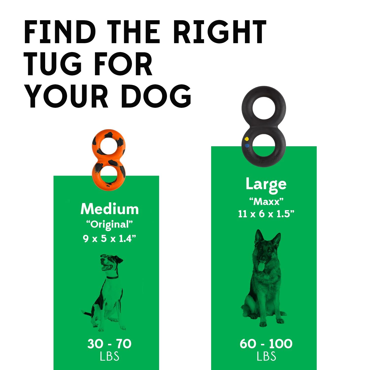 Goughnuts — Dog Toys For Aggressive Chewers | Virtually Indestructible Pull Toy For Breeds Such As Pit Bulls And German Shepherds | Heavy Duty Tug Dog Toy | Medium | Orange