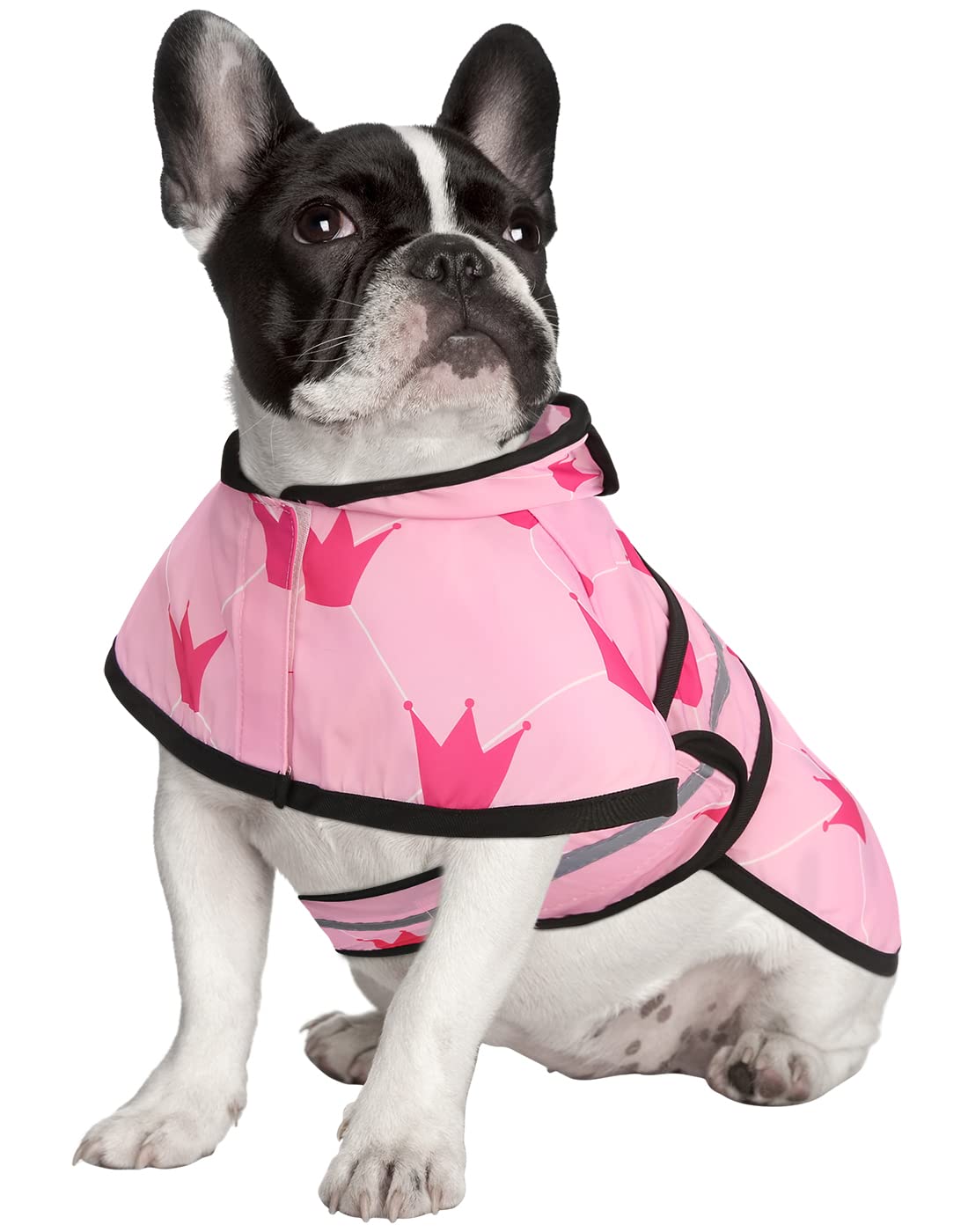 Hde Dog Raincoat Hooded Slicker Poncho For Small To X-Large Dogs And Puppies Princess - S