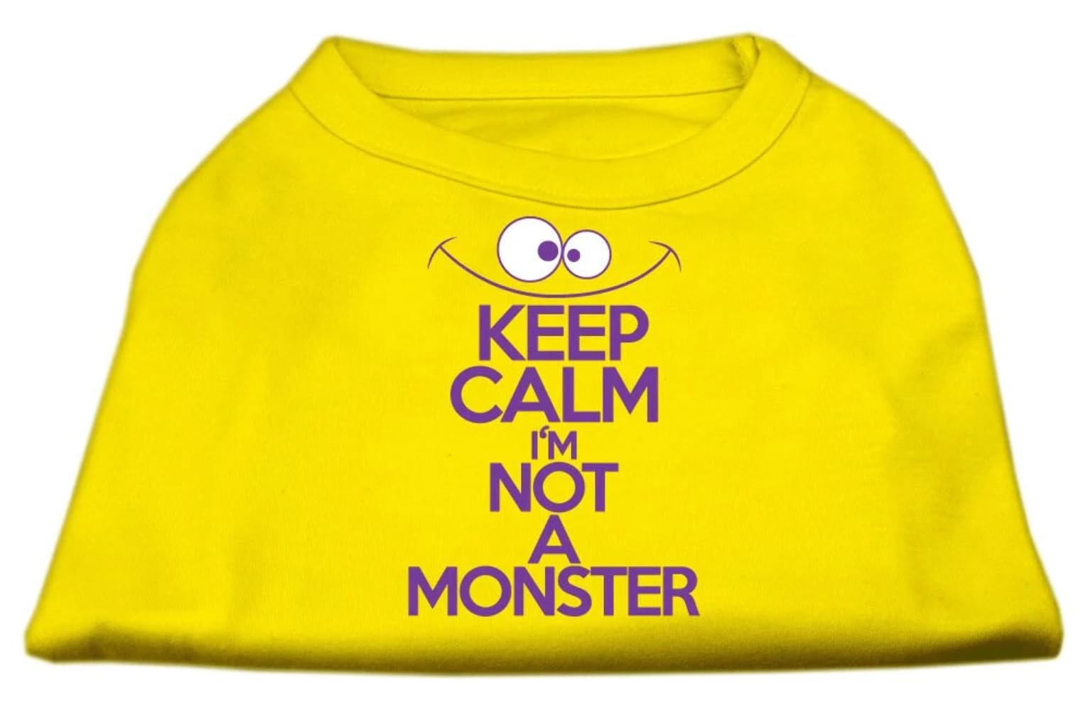 Pet Dog & Cat Shirt Screen Printed, Keep Calm I'm Not A Monster Light Pink XS (0-3 lbs.)