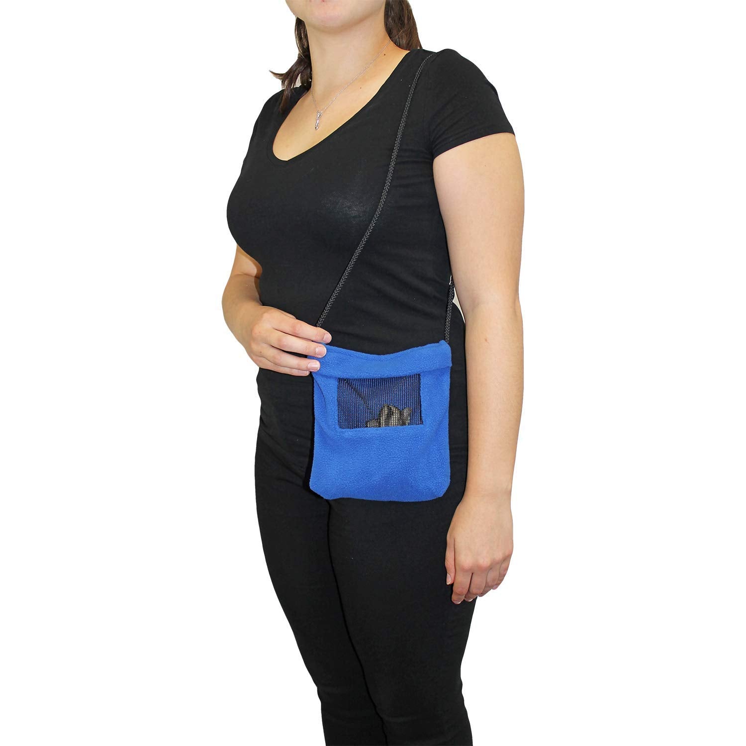 Exotic Nutrition Economy Carry Bonding Pouch (Grey) - For Sugar Gliders, Squirrels, Marmosets, Hamsters, Rodents, Rats, Reptiles