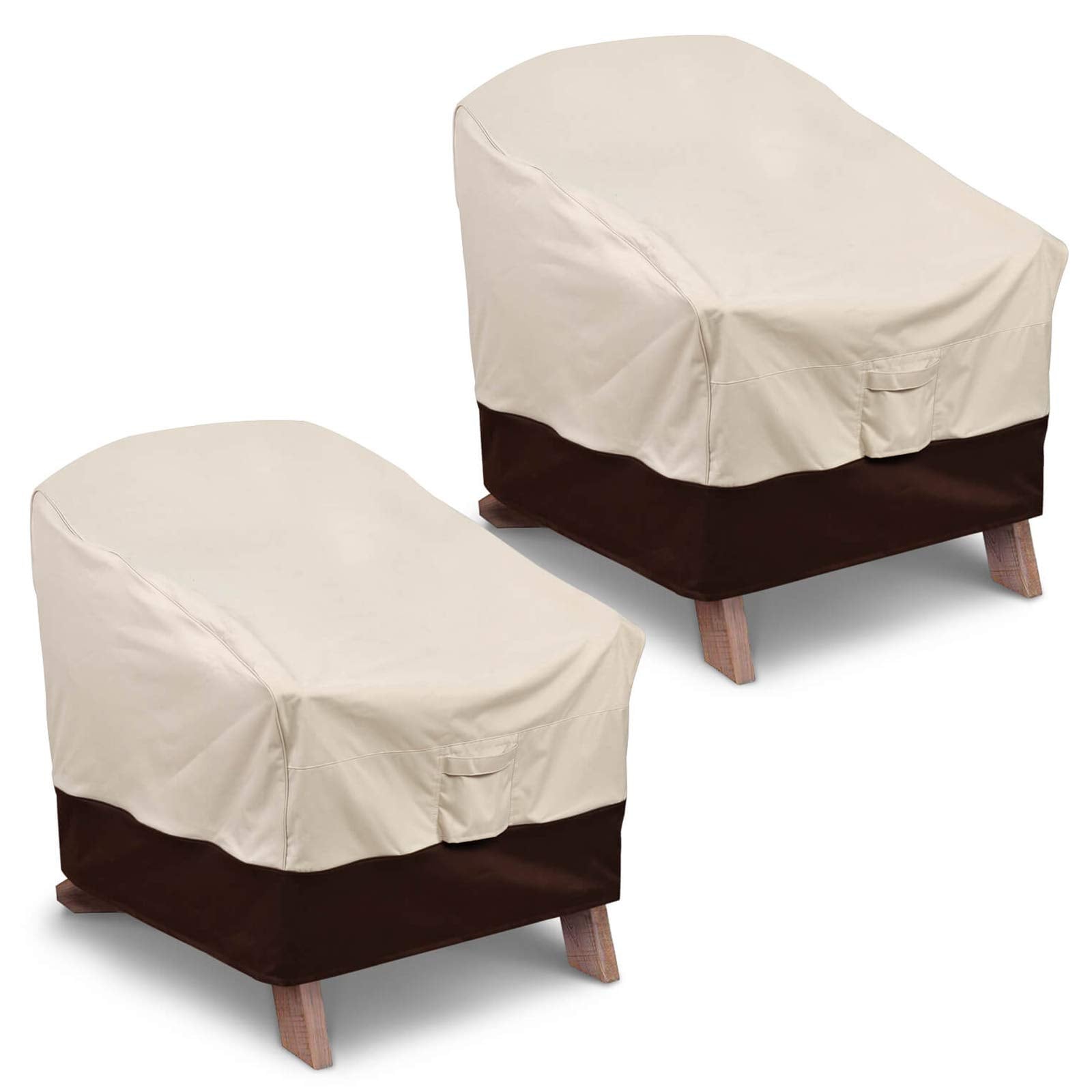Vailge Patio Adirondack Chair Covers, Heavy Duty Patio Chair Cover, Waterproof Outdoor Lawn Patio Furniture Covers (Standard - 2
