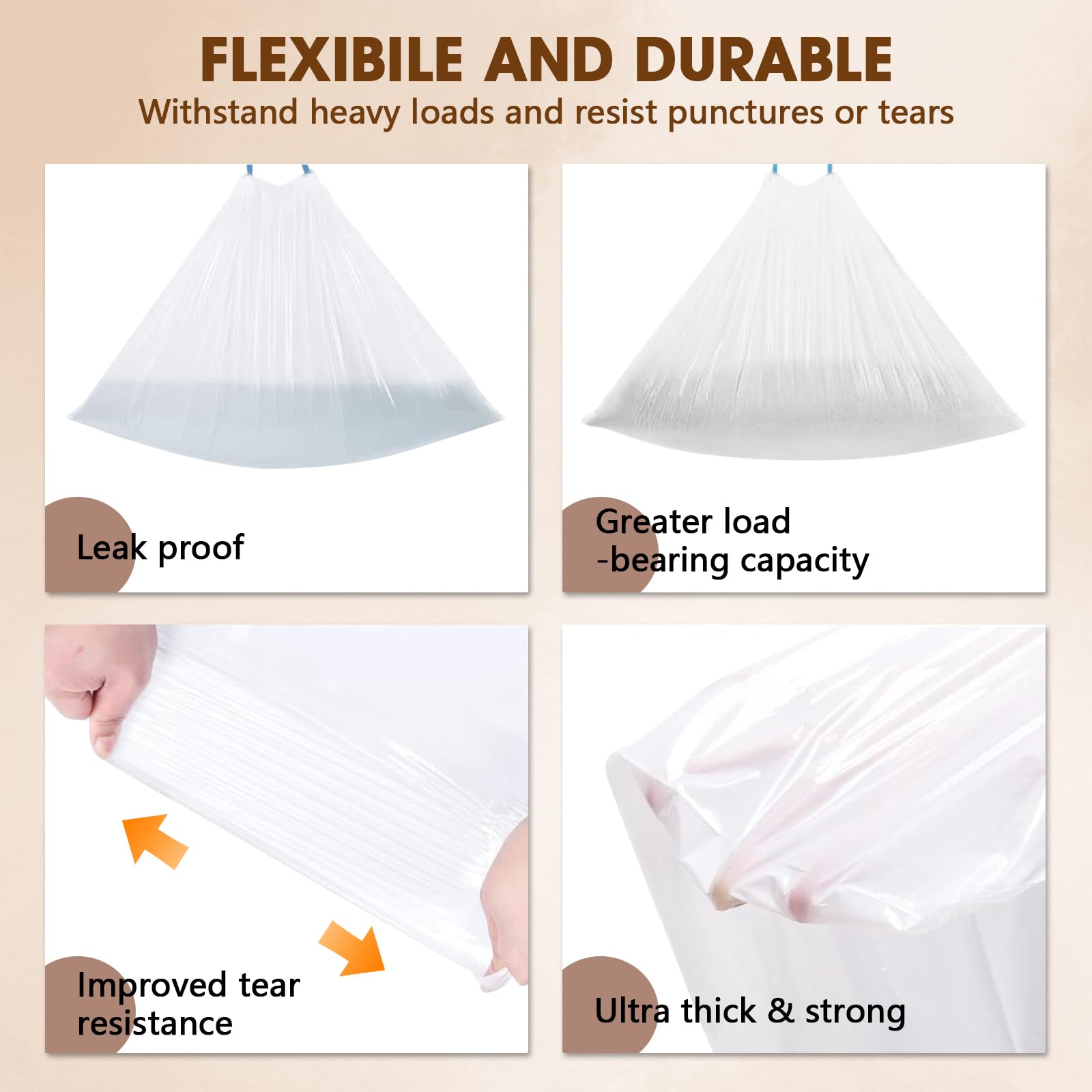 40 Count Extra Large Litter Box Liners, Cat Litter Waste Receptacles Bags For Fumoi And Fsitego Self-Cleaning Cat Litter Box