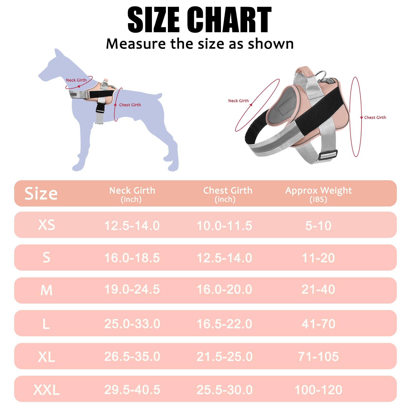 Bolux Dog Harness, No-Pull Reflective Dog Vest, Breathable Adjustable Pet Harness With Handle For Outdoor Walking - No More Pulling, Tugging Or Choking