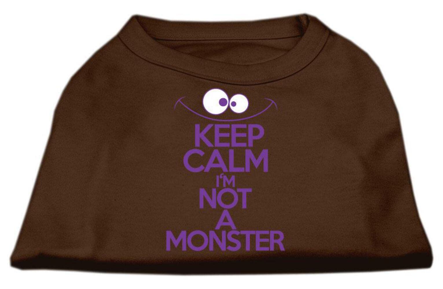 Pet Dog & Cat Shirt Screen Printed, Keep Calm I'm Not A Monster Bright Pink XL (14-20 lbs.)