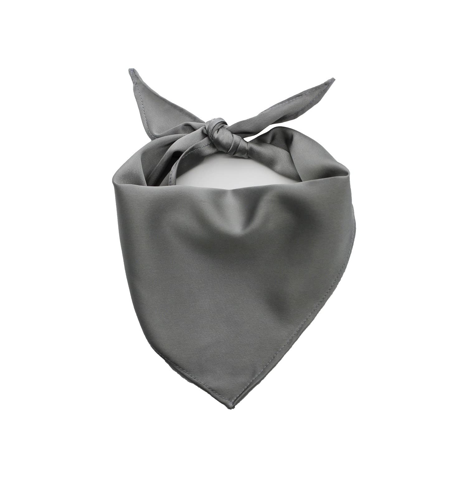 Eechicspace 1 Pack Grey Dog Bandana Plain Chiffon Dog Scarf For Medium Large Dogs