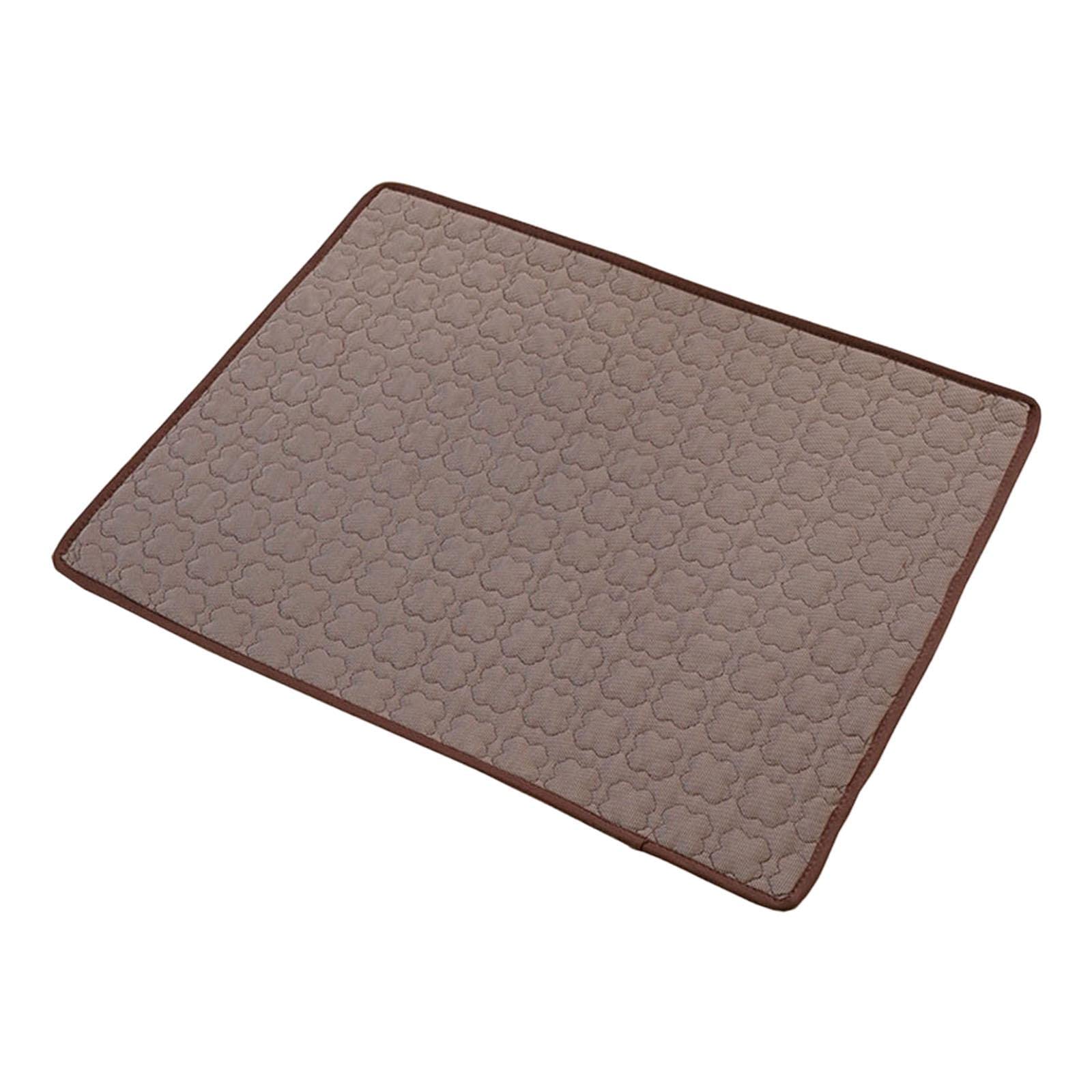 VELURA Dog Self Cooling Mat Summer Washable Mattress for Heat Relief Brown |1 Piece Pet Cooling Pat| Beds|Pet Supplies