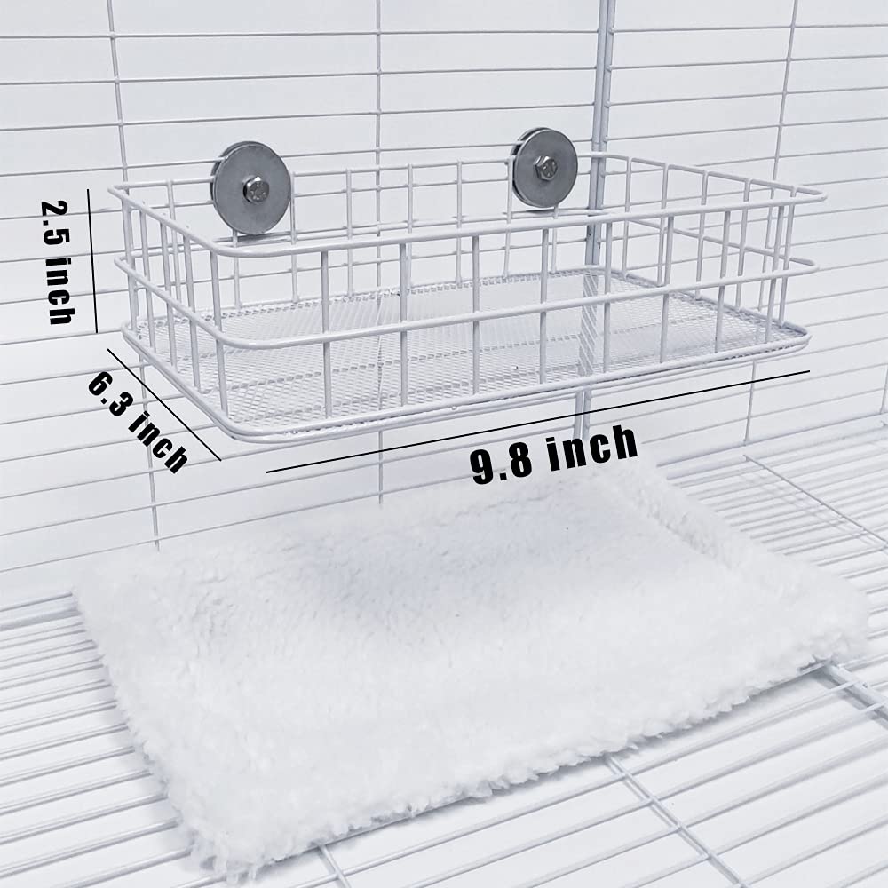 Woledoe Rat Cage Platform, All-Metal Basket Chew-Proof Design, Chinchilla Toys And Cage Accessories Ledge Ramp Fit Ferret, Guinea Pig, Sugar Glider
